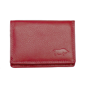 Compacte portemonnee, rood leer - Arrigo