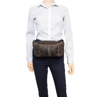 Bruin Leren Heuptas - Buiktas Voor Heren En Dames - Arrigo