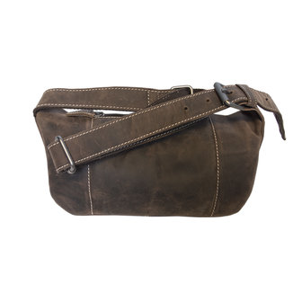 Bruin Leren Heuptas - Buiktas Voor Heren En Dames - Arrigo