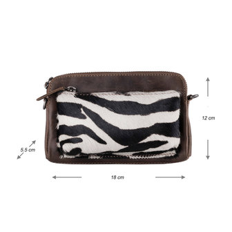 Crossbody Tasje - Heuptasje Van Donkerbruin Leer - Arrigo.nl