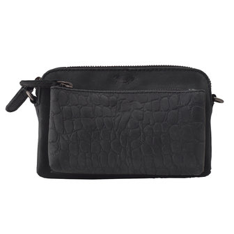 Crossbody Tasje - Heuptasje Van Zwart Leer - Arrigo.nl