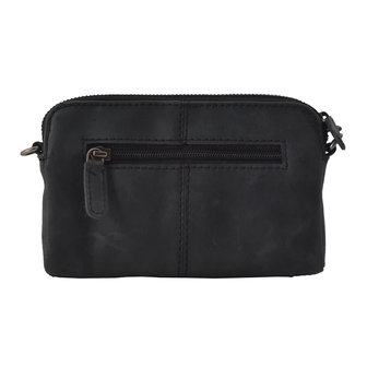 Crossbody Tasje - Heuptasje Van Zwart Leer - Arrigo.nl