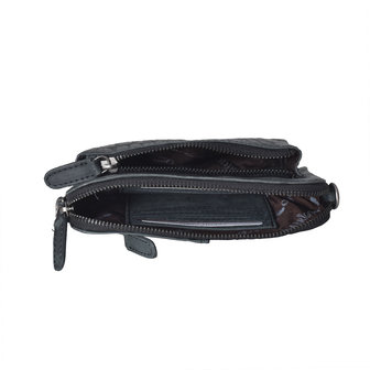 Crossbody Tasje - Heuptasje Van Zwart Leer - Arrigo.nl