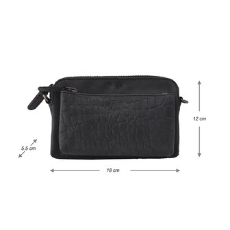 Crossbody Tasje - Heuptasje Van Zwart Leer - Arrigo.nl
