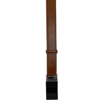 Heren riem lichtbruin leer met automatische gesp - Arrigo