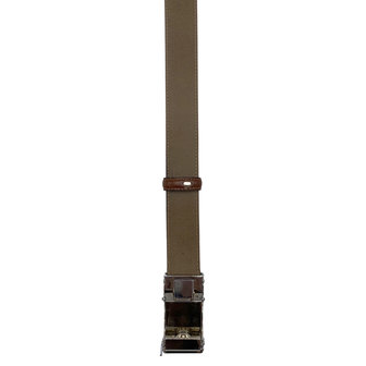 Heren riem lichtbruin leer met automatische gesp - Arrigo