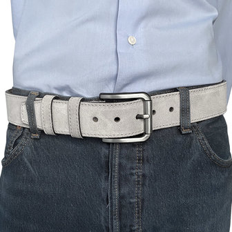 Riem heren riem dames grijs suede - Arrigo.nl