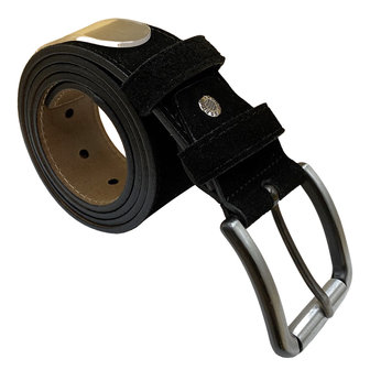 Riem heren riem dames zwart suede - Arrigo.nl