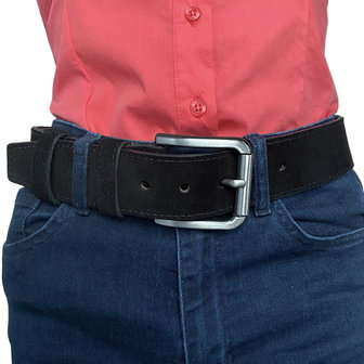 Riem heren riem dames zwart suede - Arrigo.nl