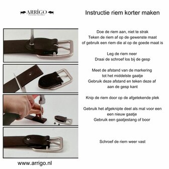 Leren riem, dubbelzijdig in de kleur donkerblauw of cognac - Arrigo