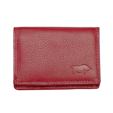 Compacte portemonnee, rood leer - Arrigo