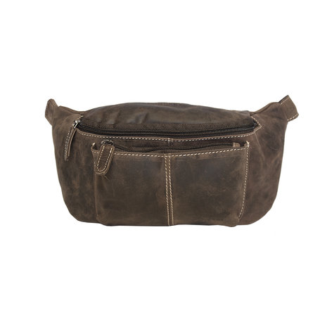 Bruin Leren Heuptas - Buiktas Voor Heren En Dames - Arrigo