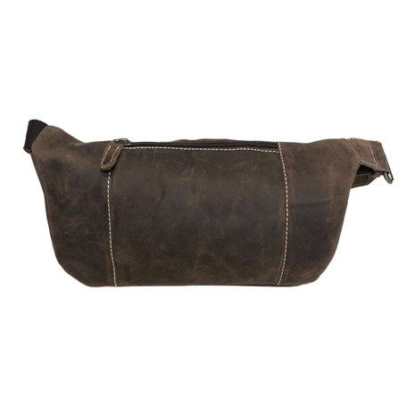 Bruin Leren Heuptas - Buiktas Voor Heren En Dames - Arrigo