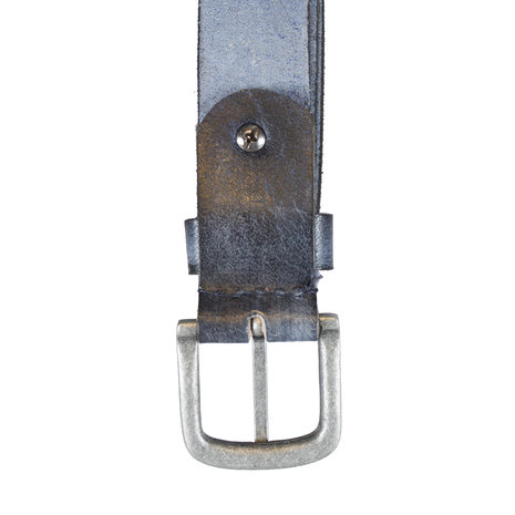 Jeansblauwe Riem Leer - 3 cm Breed - Arrigo