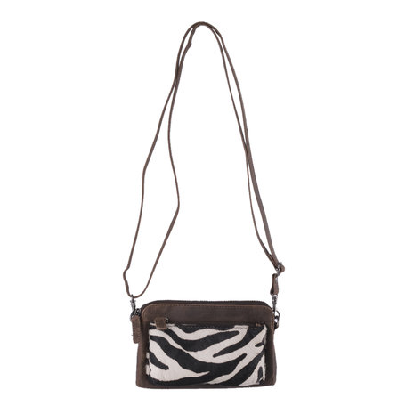Crossbody Tasje - Heuptasje Van Donkerbruin Leer - Arrigo.nl