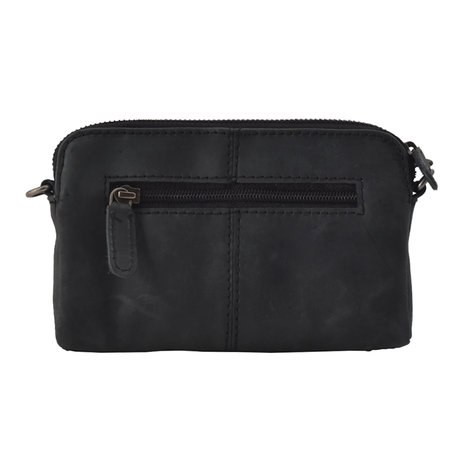 Crossbody Tasje - Heuptasje Van Zwart Leer - Arrigo.nl