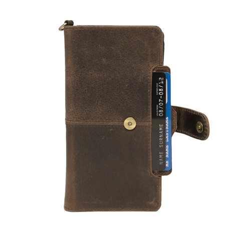 iPhone XS MAX hoesje van lichtbruin leer - Arrigo.nl