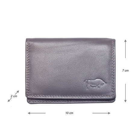 Compacte portemonnee, grijs leer - Arrigo