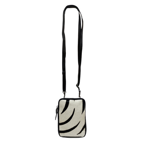 Leren telefoontasje met zebraprint - arrigo.nl
