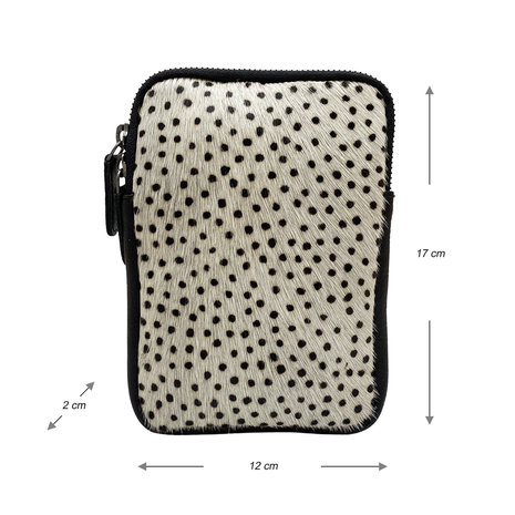 Leren telefoontasje met dierenprint - arrigo.nl