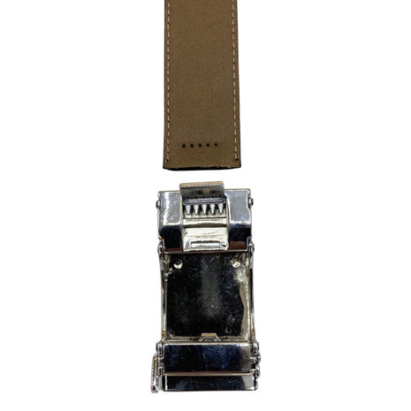 Heren riem lichtbruin leer met automatische gesp - Arrigo