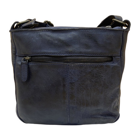 Dames tas van donkerblauw gevlochten leer - Arrigo