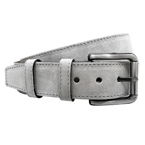 Riem heren riem dames grijs suede - Arrigo.nl