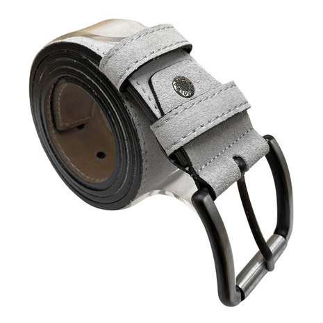 Riem heren riem dames grijs suede - Arrigo.nl