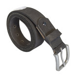 Mat Zwarte Leren Riem Gemaakt Van Echt Leer - 3.5 cm Breed