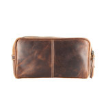Toilettas Of Make-up Tas Van Lichtbruin Buffelleer