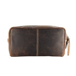 Toilettas Of Make-up Tas Van Donkerbruin Buffelleer