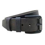 Leren Riem Antraciet 4.5 cm Breed met Zwarte Gesp
