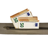 Moneybelt 4 cm Black Leather