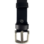 Perforated belt black 4 cm