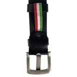 Perforated belt black 4 cm