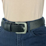 Perforated belt black 4 cm