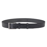 Riem van buffelleer van 3.5 cm breed in de kleur zwart
