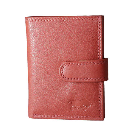Pasjeshouder van rundleer in de kleur rood