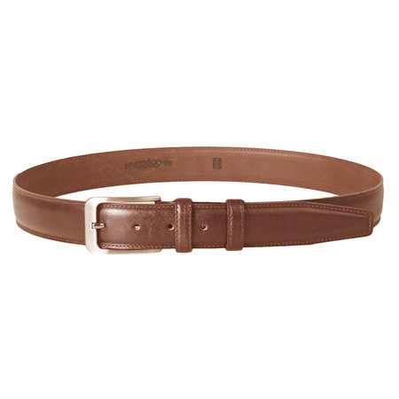 Leren riem in de kleur naturel/cognac met een stijlvolle gesp