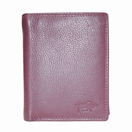 Compacte bordeaux leren billfold euro portemonnee
