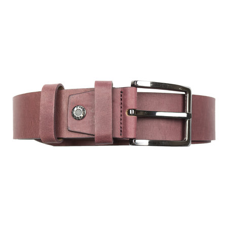 Leren Riem, 4 cm Breed Gemaakt Van Bordeaux Rood Leer