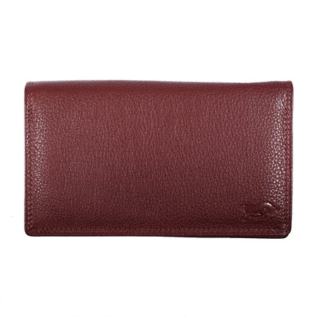 Leren Dames Portemonnee van Donkerrood Leer