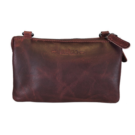 Leren Schoudertas - Clutch - Heuptasje Van Rood Leer