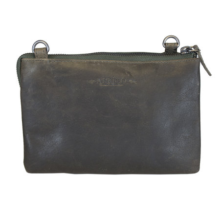Groen Leren Festival Tasje of Portemonnee Tasje