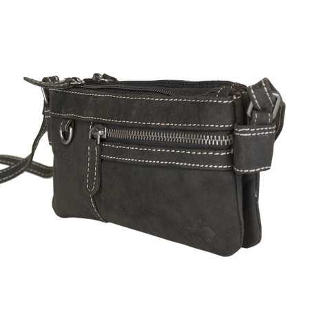 Festival Bag - Shoulder Bag Made of Black Leather