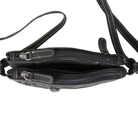 Festival Bag - Shoulder Bag Made of Black Leather