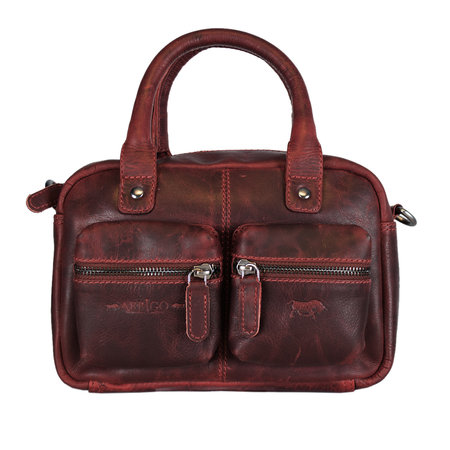 Schoudertas - Westernbag - Handtas Van Rood Leer