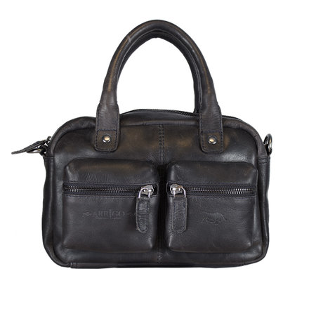 Shoulder bag - Western bag - Handbag In Dark Blue Leather