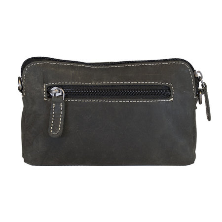 Shoulder bag - Bum bag - Clutch Of Black Buffalo Leather