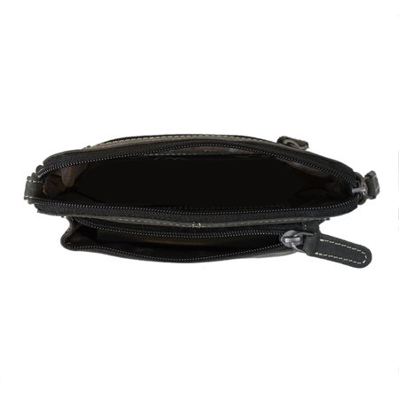 Shoulder bag - Bum bag - Clutch Of Black Buffalo Leather
